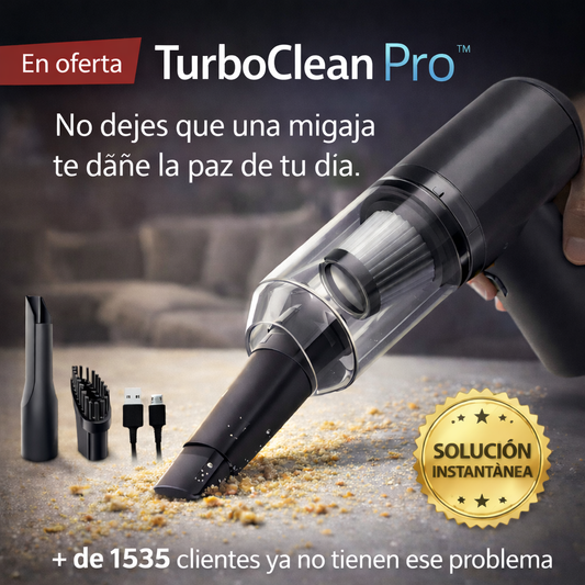 TurboClean Pro™ 4 en 1 | CeroMigas, polvo y caos. No solo limpia. resuelve!