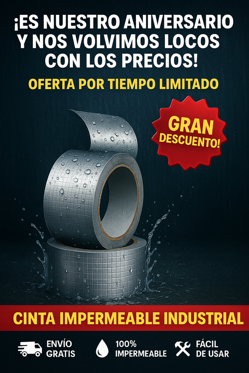 NOS VOLVIMOS LOCOS POR ANIVERSARIO- 4x1 CINTAS IMPERMEABLES ORIGINALES A PRECIOS DE LOCURA!-ENVIOS GRATIS