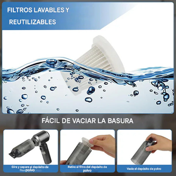 TurboClean Pro™ 4 en 1 | CeroMigas, polvo y caos. No solo limpia. resuelve!