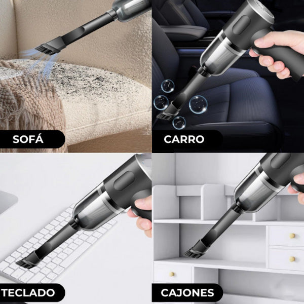 TurboClean Pro™ 4 en 1 | CeroMigas, polvo y caos. No solo limpia. resuelve!