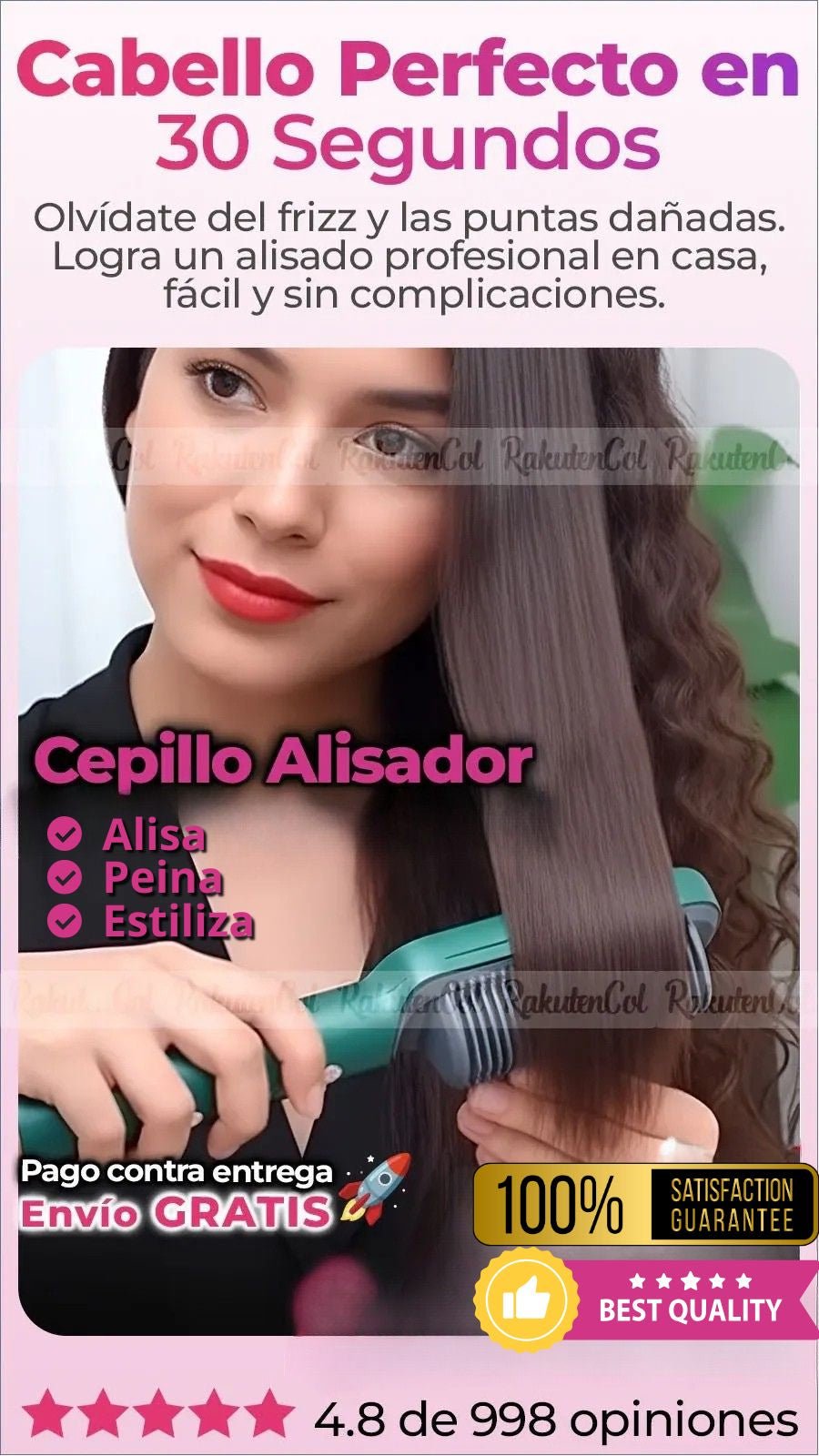Cepillo Alisador GlossLiss™ – Alisado Profesional en Minutos