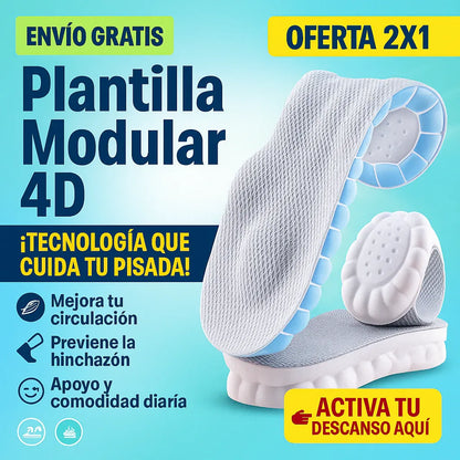 Promo x2 Plantillas Ortopédicas Modulares 4D