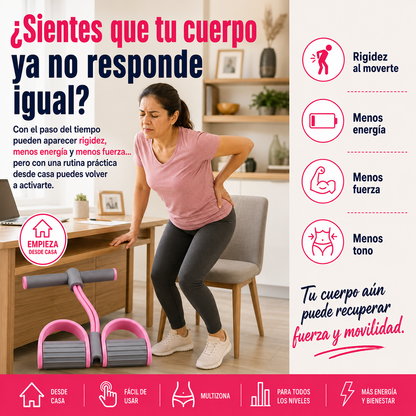 Bandas de Resistencia con Pedal - Ejercítate de manera segura sin dañar tu espalda